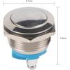 Majatou Push Button Switch, 19mm Waterproof Car Metal Shell Momentary Raised Top Push Button Switch, Car Metal Push Button Horn Momentary Switch 12V