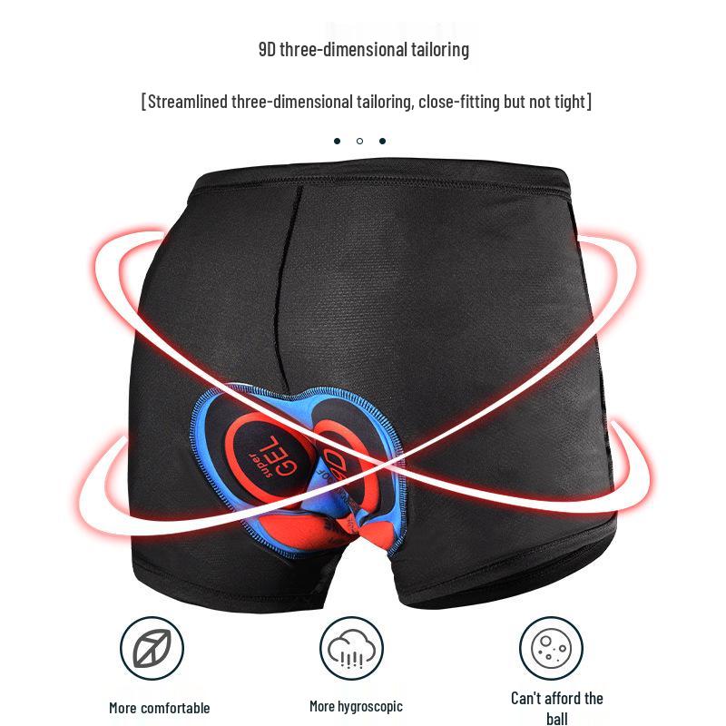 Unisex Cycling Underwear with Thick Silicone Seat Pad, Quick-Dry, All-Season MTB/Road Shorts