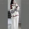 Women's Soft Knit Sweater & Corduroy Pants Set - Autumn/Winter Style