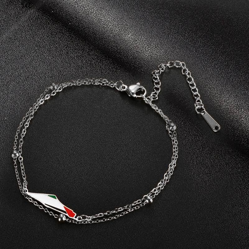 

Palestine Map Drop Earrings for Women State Geography Dangle Earrings Stainless Steel Fashion Jewelry Wholesale