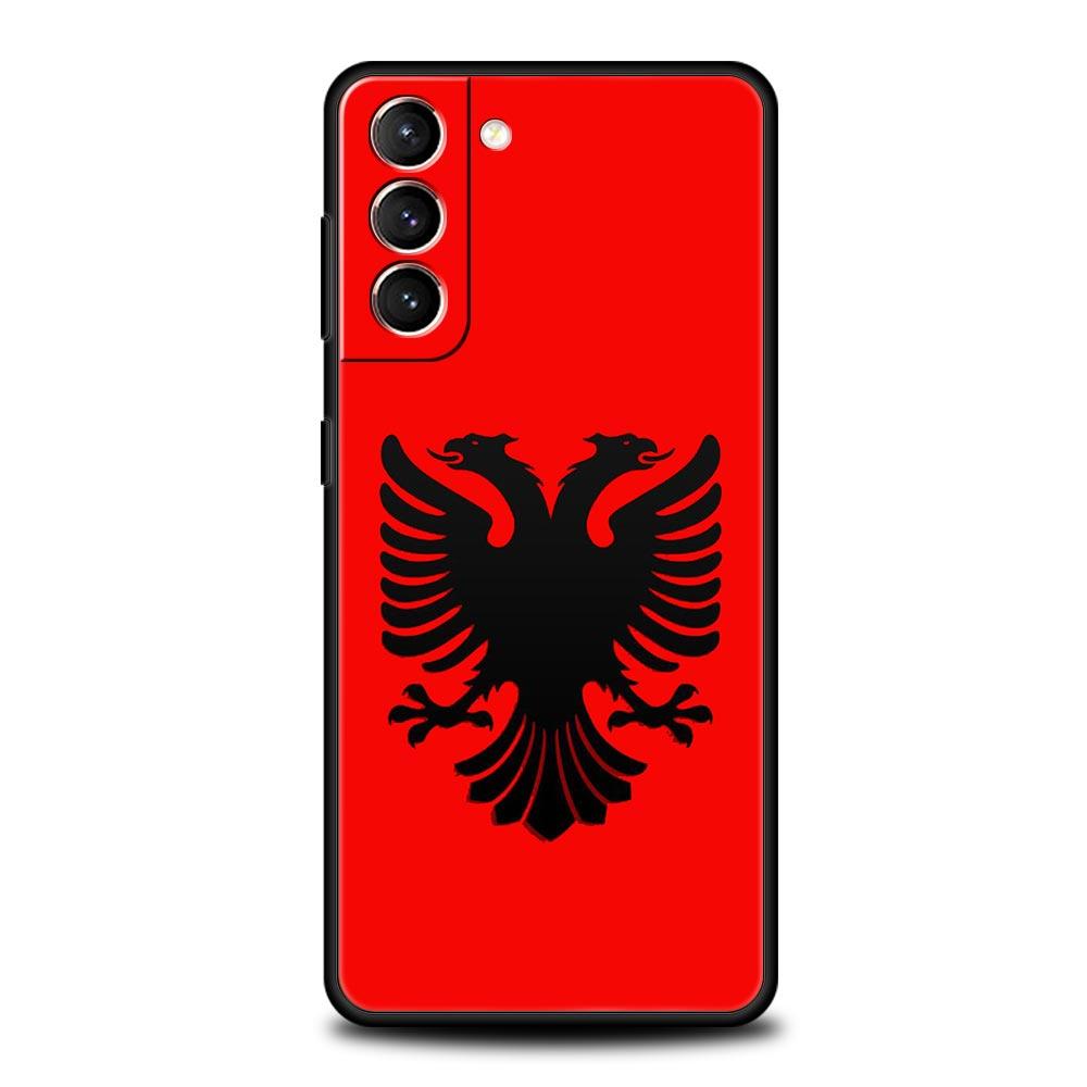 Phone Case For Samsung Galaxy S24 S23 S22 Ultra S20 S21 FE 5G S10 S9 Plus S10E S8 S7 Edge Soft Silicone Cover Albania Flag