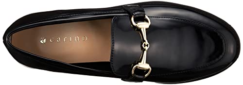 Carino CAWG22304 Women's Black Patent Leather Loafers, Size 23.0 Cm