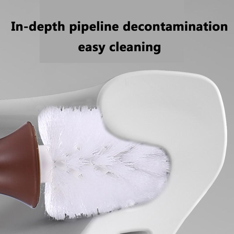 Roztomilý čisticí kartáč na toaletu ve tvaru žirafy, kartáč na toaletu a držák, čistič na toaletu s dlouhou rukojetí pro čištění toalety