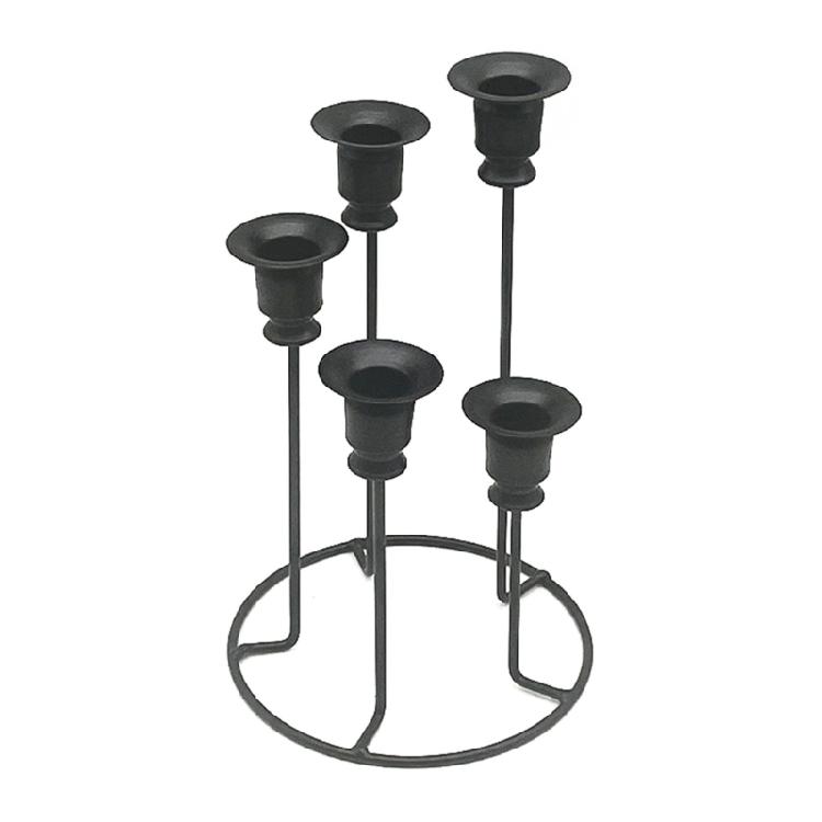

Iron Candlestick Holder Enhances Desk Decors for Wedding and Christmas Decors