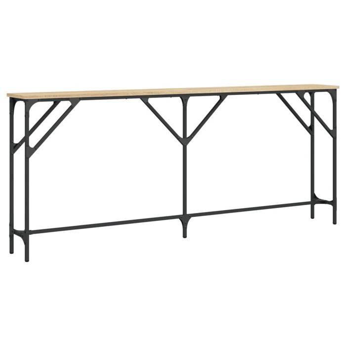 VidaXL Table console chêne sonoma 180x23x75 cm bois d'ingénierie 837768