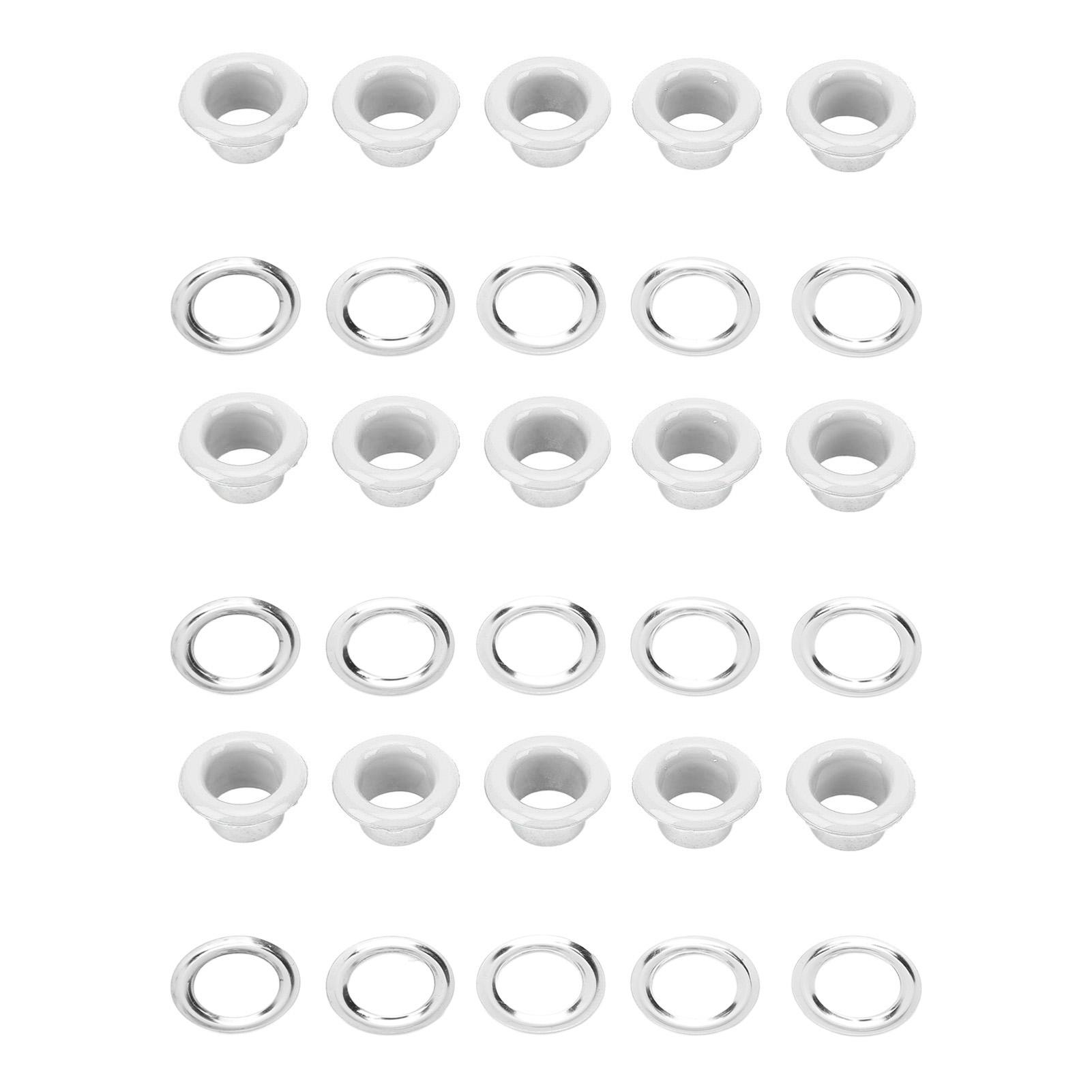 

500 комплектов 8 мм люверсов комплект люверсов защита от ржавчины металлические кожаные люверсы комплект люверсов инструмент для ремонта декорирования белый