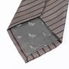 Emporio Armani Men's Tie, 7.5cm Wide, 100% Silk, Striped, Gray, Made In Italy, EM001346 TE13741 F8109 [Used]