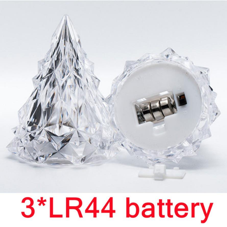 Lampă de birou cu diamant de cristal Lampă de masă în formă de brad de Crăciun Mini lumină de noapte Lumină caldă/albă Lumânare Lămpi de atmosferă decorative