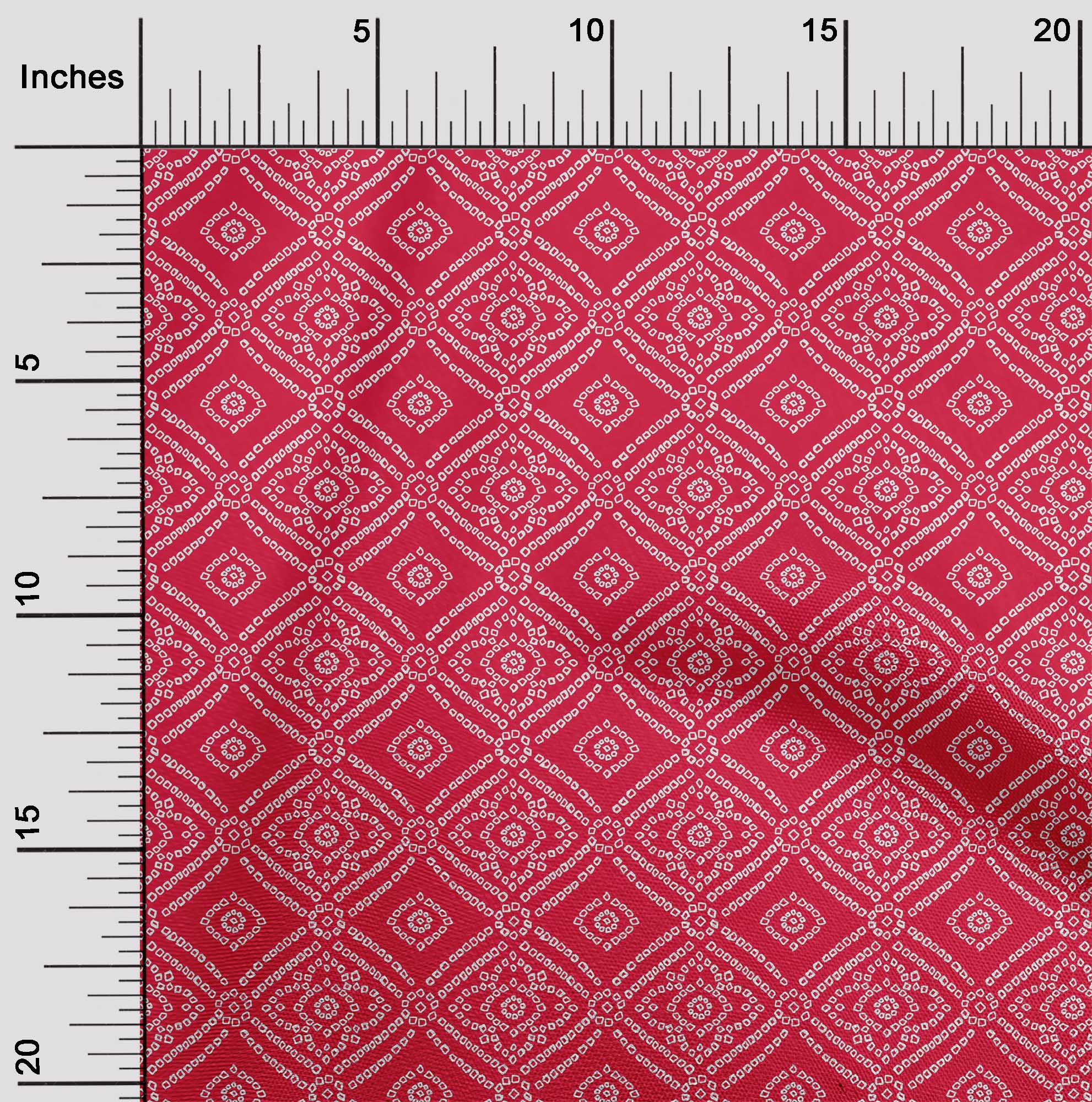 

oneOone Cotton Flex Carmine Red Fabric Geometric Bandhani Craft Projects Decor Fabric Printed By The Yard 40 Inch 42 Inch Wide - Viscose Chiffon червоний