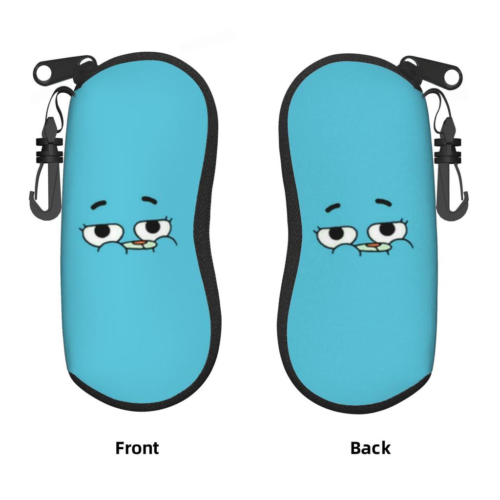 Lovely The Amazing World of Gumballs Glasses Case Student Zipper Sunglasses Storage Box Cartoon Eyeglasses Box