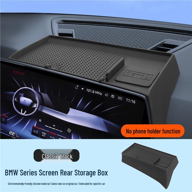 BMW X5 LX3 iX1 Center Console Screen Rear Silicone Storage Box - New 3 & 5 Series Accessories Decoration.