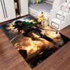 Fiery Warrior Anime Artwork suitable as a non-slip mat for the living room or bedroom sofa