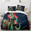 Game Valorant Neon Bedding Set Boys Girls Twin Queen Size Duvet Cover Pillowcase Bed Kids Adult Fashion Home Textileextile741