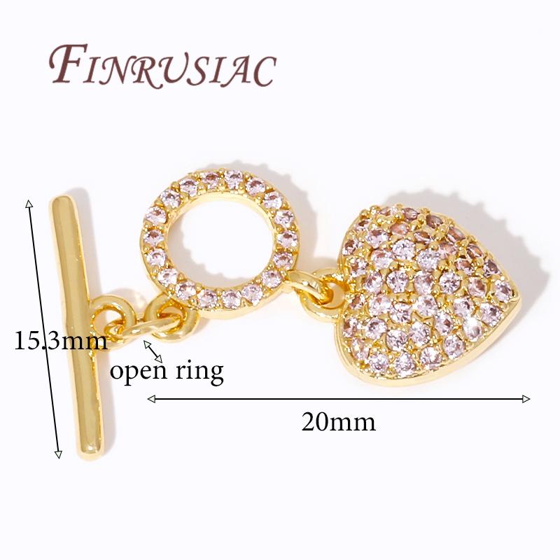 

18K Gold Plated Brass with Zircon End Clasps Connectors For Jewelry OT Toggle Clasp For Necklace,DIY Bracelets Accessories 1 pieces
