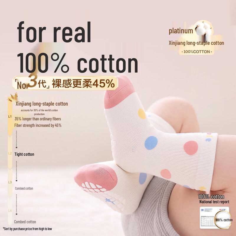 Baby Girl Anti-slip Cotton Mid-Tube Floor Socks