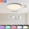 Bluetooth LED Smart Lamp: Modern Three-Proof Graffiti Ceiling Light for Bedroom, Living Room, or Balcony.