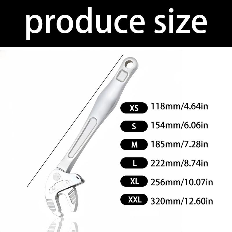 Practical Adjustable 360 Rotating Jaw Wrench Industrial Fastener Tool For Industrial Bolts And Mechanical Applications