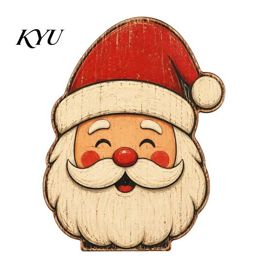 Wooden Table Decor Christmas Decorations, Santa Claus Snowman Reindeer Desktop Ornaments, Indoor Holiday Displays Distressed Tiered Tray for