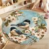 Free Shipping! Charming Birds and Blossoms Round Rug for Living Room Decor Round Carpet for Home Sofa Bedroom, Gift
