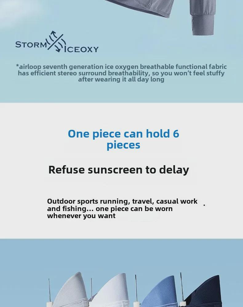 Men's Summer Ice Silk UV Protection Jacket for Outdoor Fishing