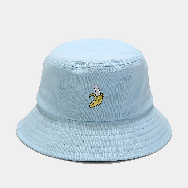 Panama Bucket Hat Fruit Strawberry Embroidered Fishing Cap Men Women Travel Beach Sun Hats