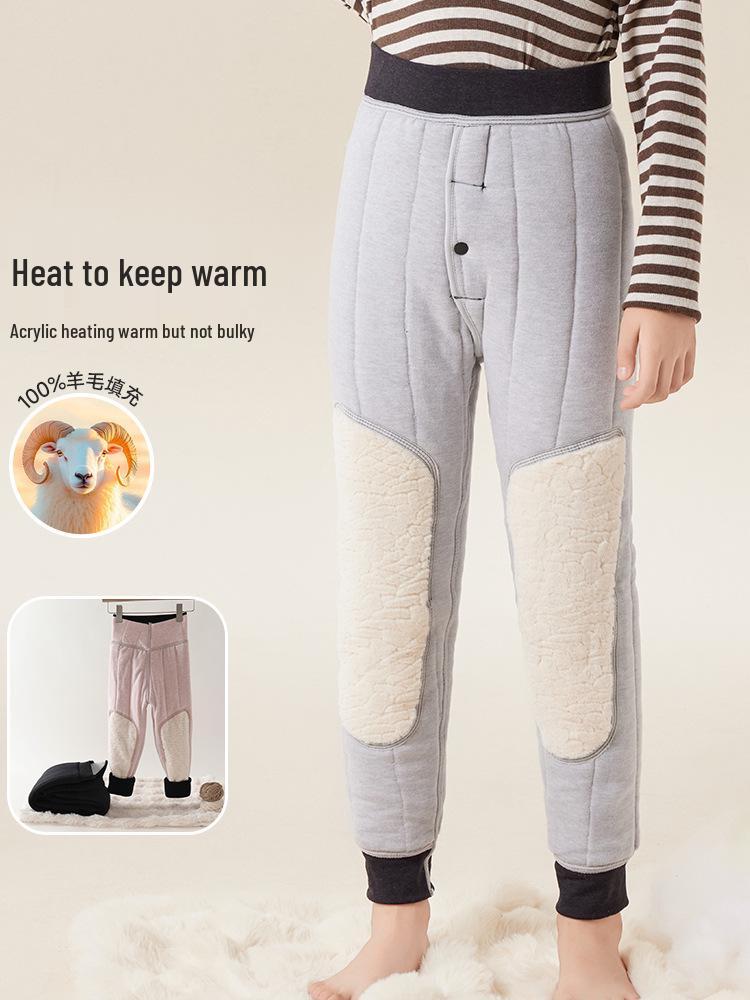 Winter Extra Thick School Uniform Pants for Girls and Boys - Warm, Cotton Inner Layer with Waist and Knee Protection