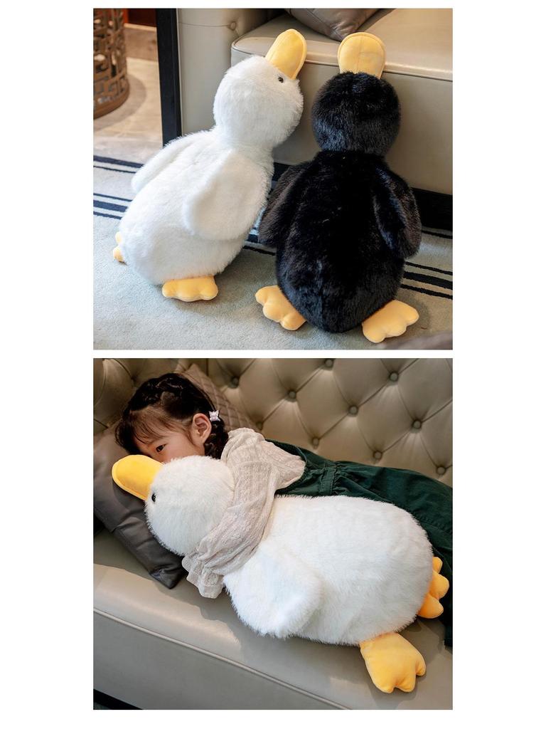 Adorable Yellow Duck Lumbar Pillow - Cute and Fluffy Cushion for Sofa, Office, or Bedside.