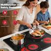 Glass Ceramic Hob 4 Plates, Built-in Hob 60 Cm, Hob 4 Hobs, 6600 W, Double & Oval Cooking Zone,, Touch, Timer, CHE66S244