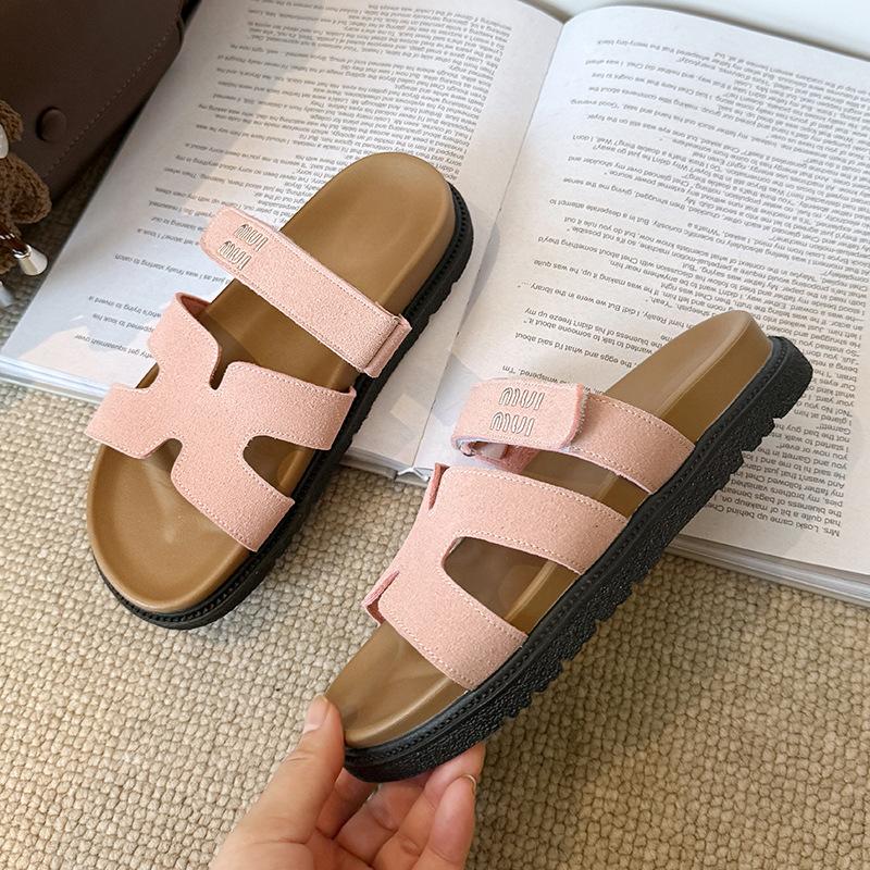 

Тапочки, женские, верхняя одежда, повседневная обувь, одинарный ремешок, толстая подошва, липучка, одинарный ботинок 37 розовый