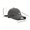1PC Stilvolle Baseballkappe mit Bärenstickerei, Sonnenschutz, atmungsaktiv, verstellbar, idealer Freizeithut für Männer und Frauen, Unisex-Baseballkappe