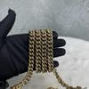 [Pre-Owned] Sylvie Gold Buckle Striped Web Satin Bow Chain Mini Shoulder Bag - Good #H3OS6N