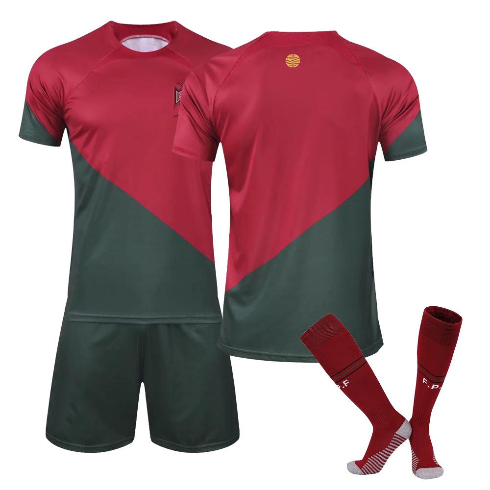 New World Cup No. Luo home jersey, football jersey, men's and children's adult training jersey set