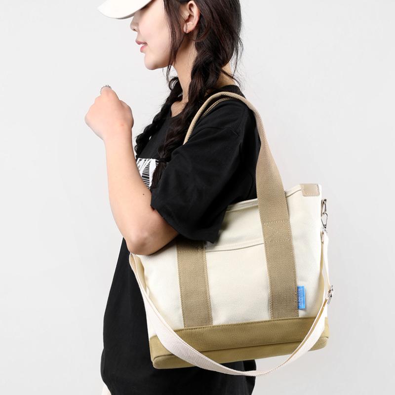Canvas Bag Multi-pocket Cross-body Female 2024 New Mom Small Leisure Travel Small Shoulder Bag