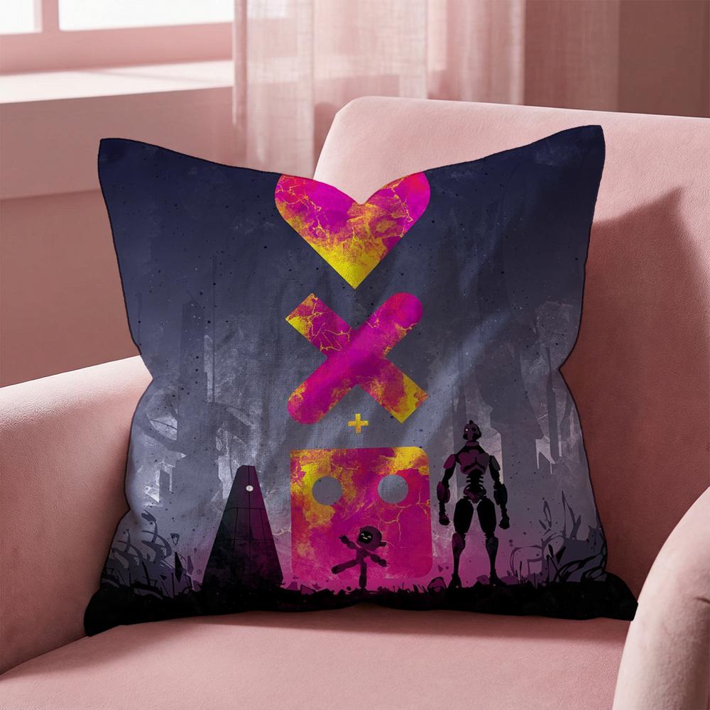 Love D-Death Robots Cushion Cover Multi-Scene Pillow Cover for Home & Car - Reversible, Soft & Durable for Daily Use