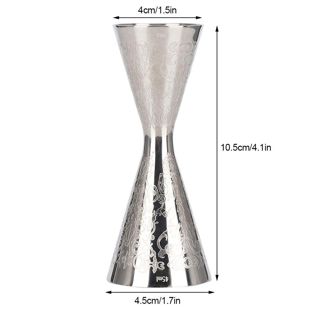Stainless Steel Bar Accessories Inner Markings Double Cocktail Jigger Measuring Cup Wine Measuring
