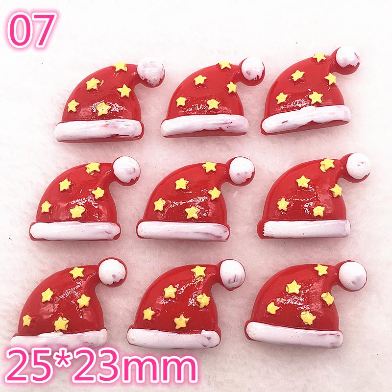 NEW 5Pcs Mixed Resin Christmas Series Crafts Flat Back Cabochon DIY Jewelry Making