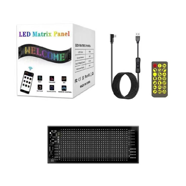 USB 5V Scrolling Led Matrixes Panel Waterproof App Programmable Flexible LED Sign