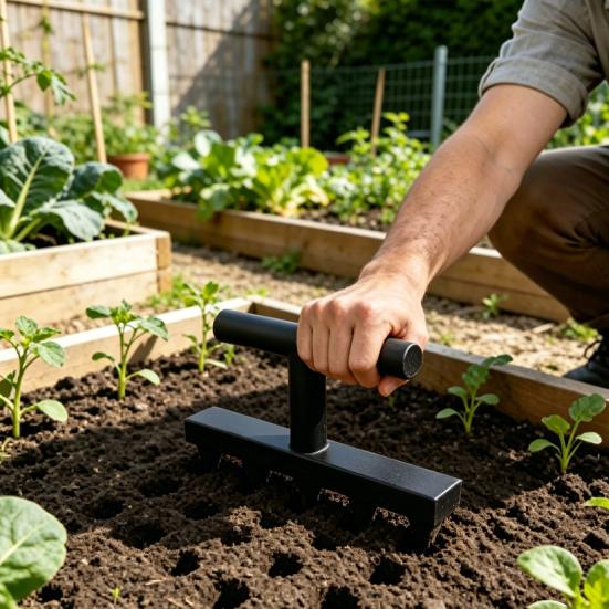 huaqianguhh 3D Printed Seeder, One-Piece Molding Hole Making Impact-Resistant Ergonomic T-Shaped Grip Gardening Seeds Sowing Tool