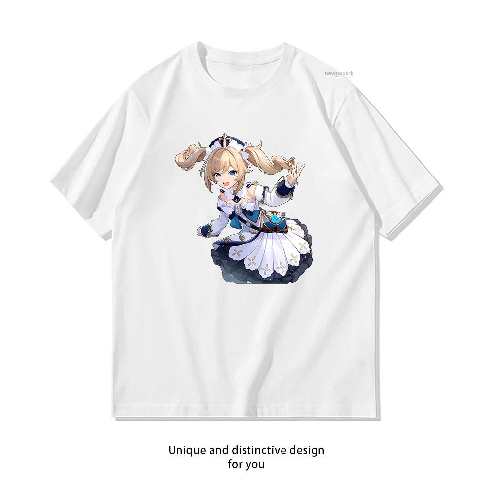 Barbara Genshin Impact Tshirt Unisex Unisex Summer Cotton Graphic T Shirts Adult Streetwear Camisetas Tops Oneck S3xl