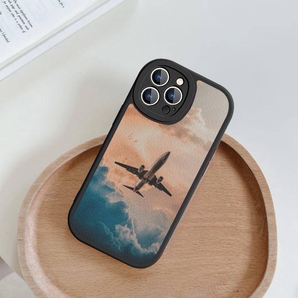 Aircraft Airplane Phone Case Hard Leather For iPhone 14 13 12 Mini 11 14 Pro Max Xs X Xr 7 8 Plus Fundas