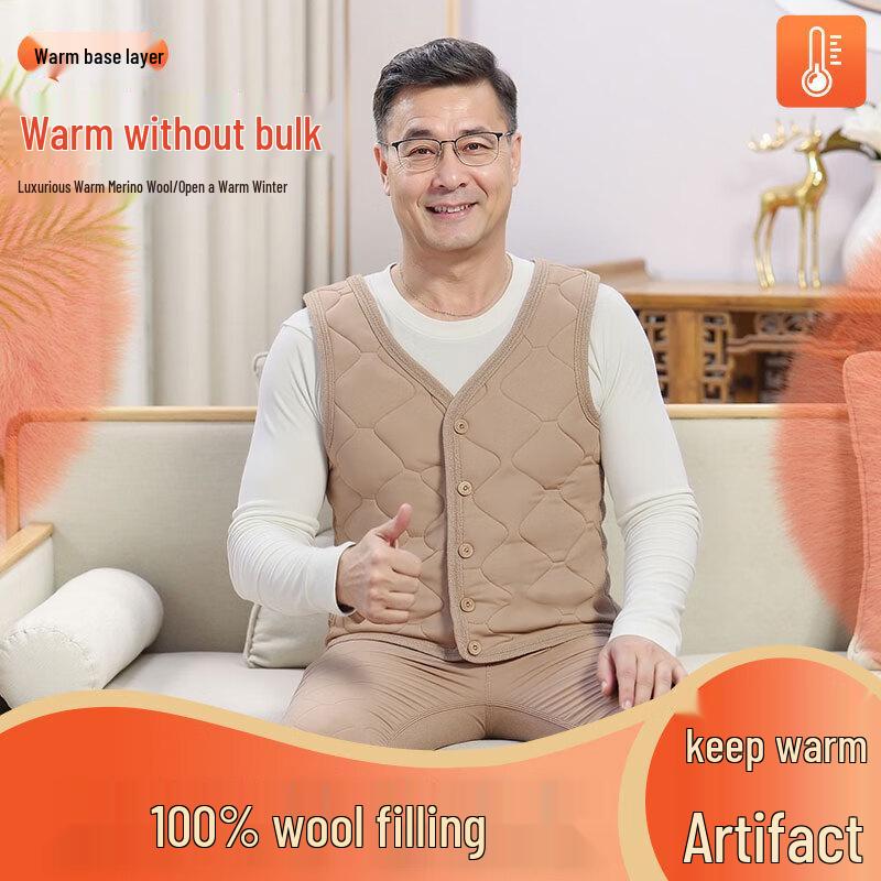 

FENGXUN Зимний плюшевый терможилет с наполнителем из шерсти L