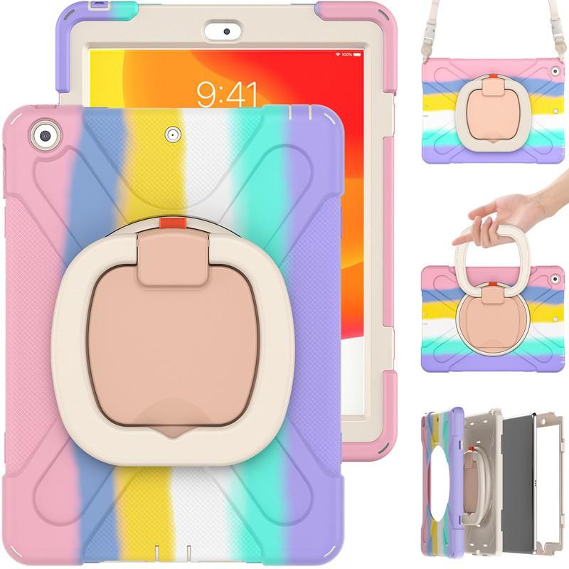 Universal Rotating Stand Case IPad 10.2 10.9 Pro 11 Air With Shockproof Silicone Cover Multi-Angle Viewing Anti-Slip Grip