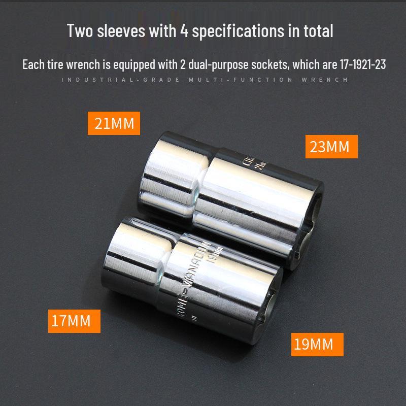 Telescopic Anti-Slip Tire Wrench: Portable Labor-Saving Tool for Easy Tire Changes