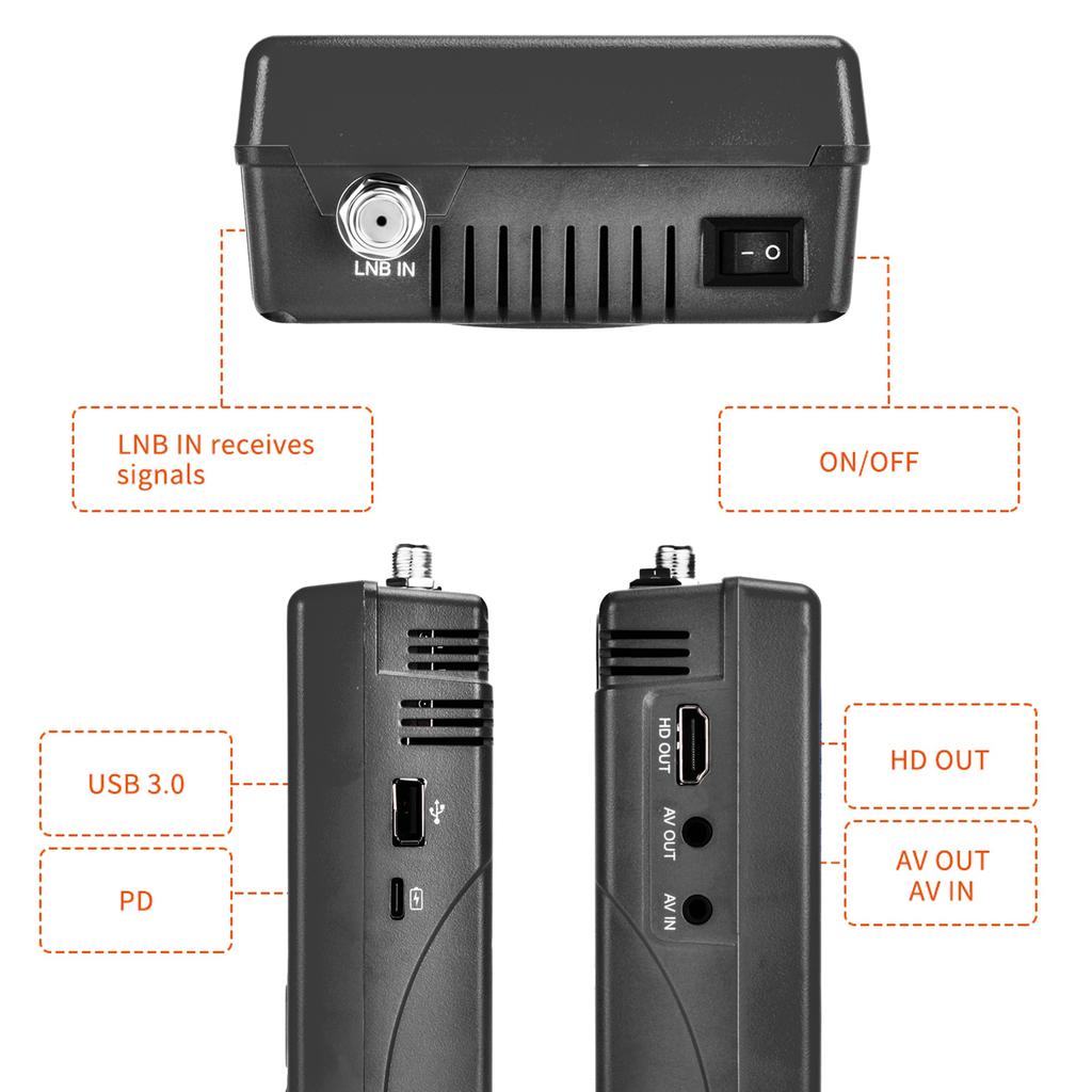 GTMEDIA V8 Finder 2 TV Signal Finder Meter DVB S S2 S2X Signal Receiver 3.5 Inch LCD Dispaly H.264 Auto Calculate Angle