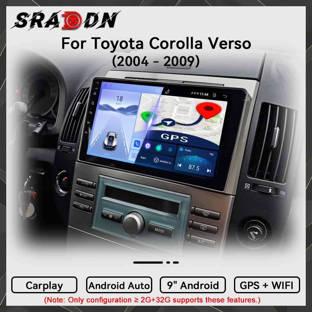 For Toyota Corolla Verso AR10 2004-2009 Android Car Radio Multimedia Video Player Navigation GPS Carplay Touch Screen Auto Stereo Intelligent Systems