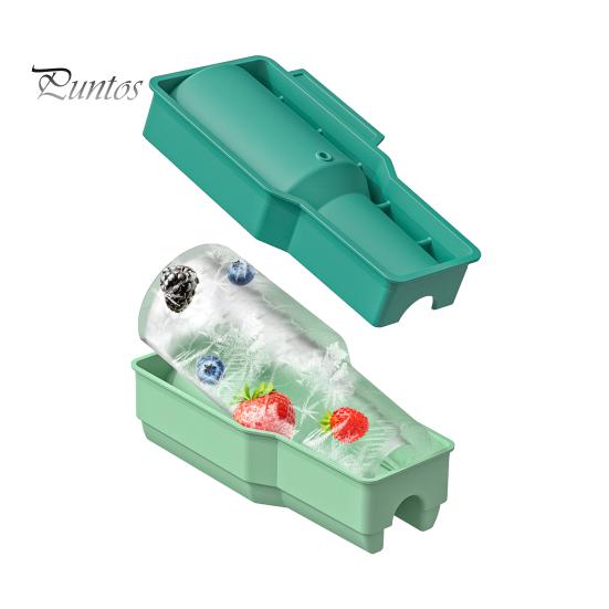 

Силиконовый лоток для кубиков льда для стакана 20-40 унций, полая цилиндрическая форма для льда с крышкой, не содержащая бисфенол-А, многоразовый генератор кубиков льда для чашки H2.0 D