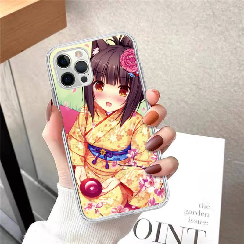 

YNDFCNB Nekopara чехол для телефона iPhone 11 12 13 Mini Pro Max 8 7 6 6S Plus X 5 SE 2020 XR XS чехол 13 Pro Max