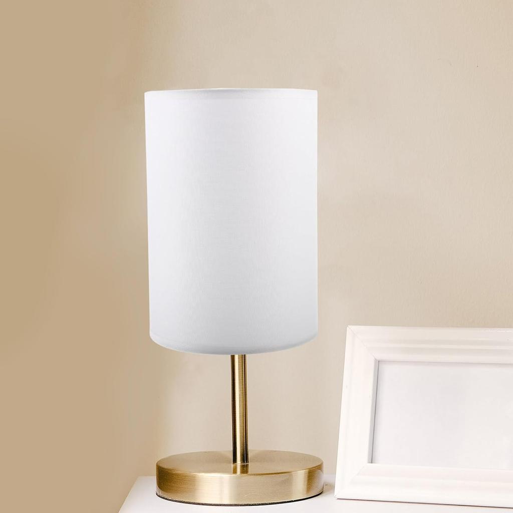 Lamp Shade Round Burlap Lampshade for E27 Bulbs Decorative Lamp Cover for Living Room Bedroom Study