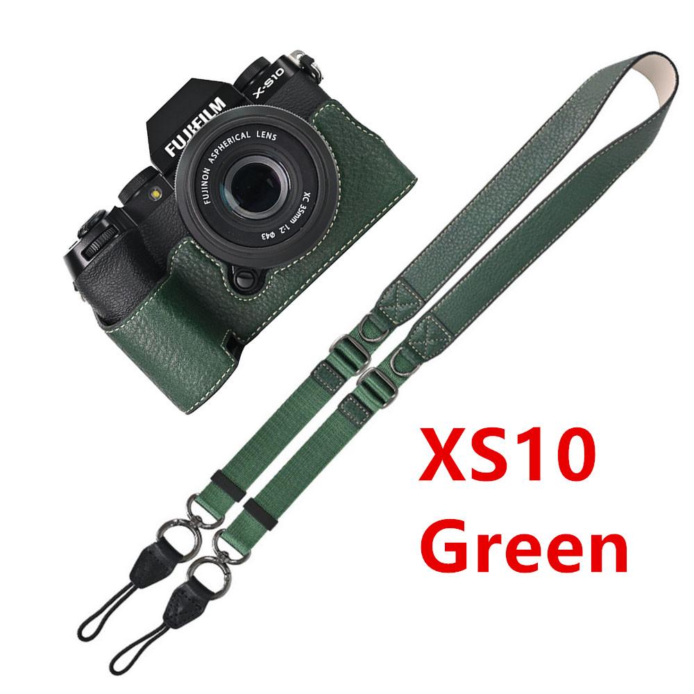 Litchi Skin PU Leather Half Case for Fujifilm Fuji XT50 XS10 XS20 XT30 XT30II XT20 XT10 XT5 XM5 Battery Opening Cover With Strap