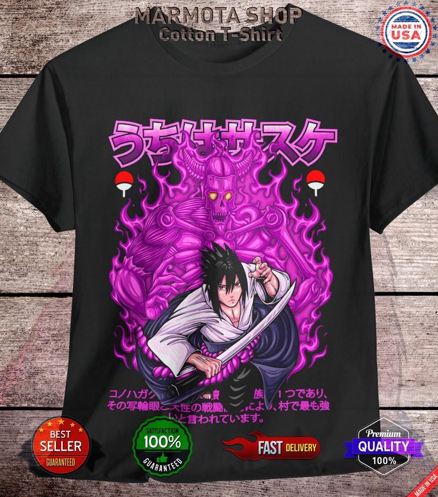 

Sasuke Uchiha Shirt Naruto Shippuden Susanoo Itachi Anime Style Tee T-Shirt Soft 2XL